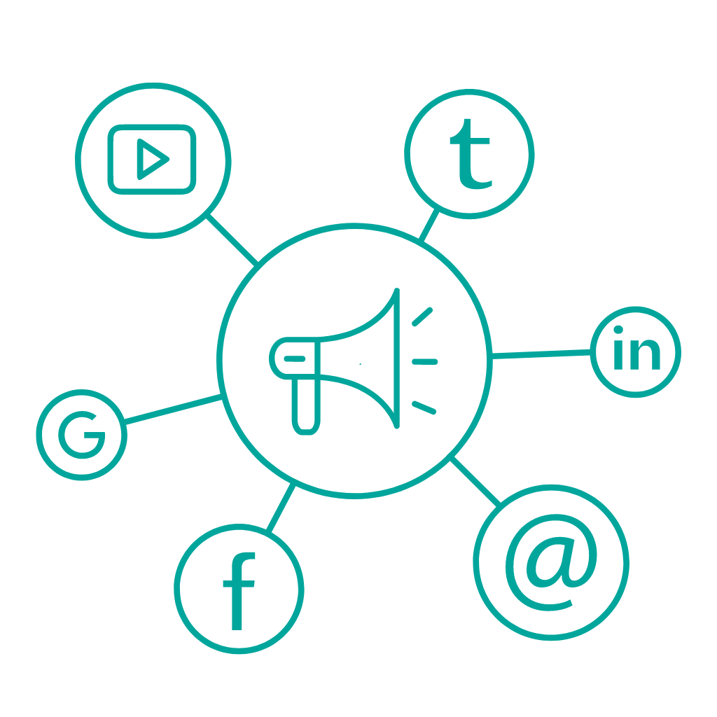 icono esquema redes sociales