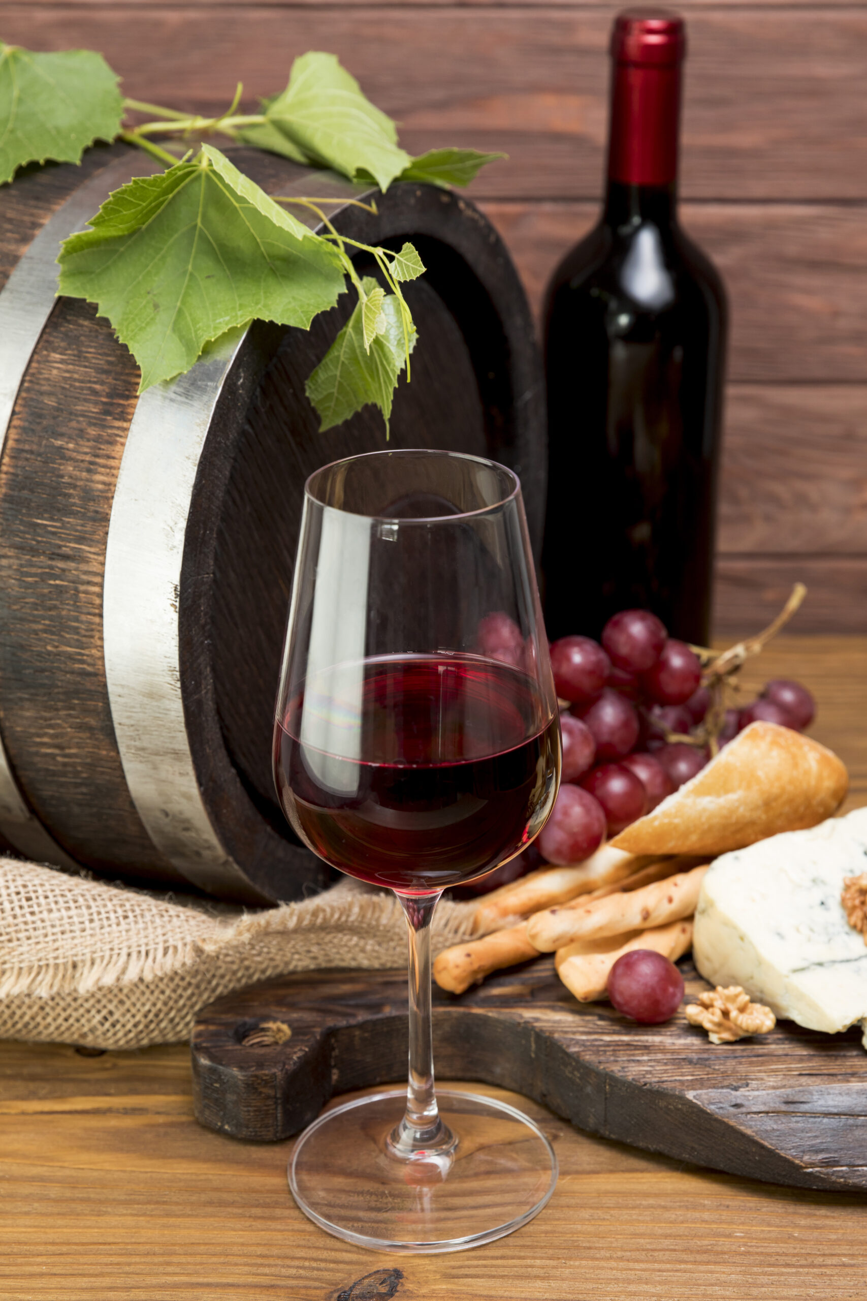 tapa de vino hecha de barril de madera